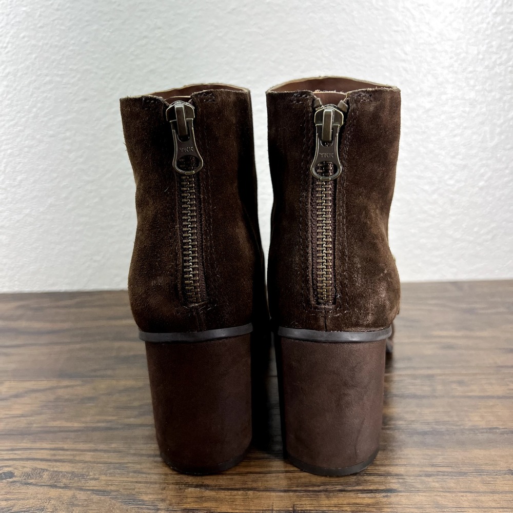 Korks Kork Ease Womens Boots Size 6 Denoon Brown Suede Buckle Back Zip Booties - Picture 5 of 12